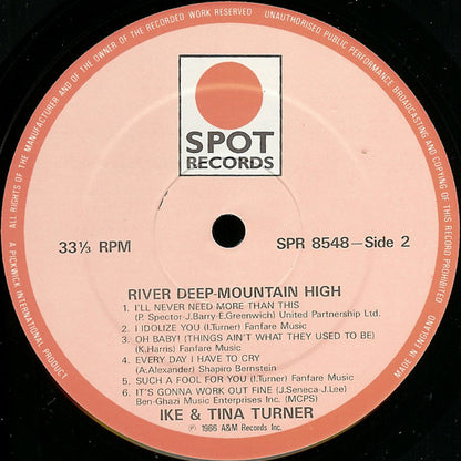 Ike & Tina Turner : River Deep – Mountain High (LP, Album, RE)