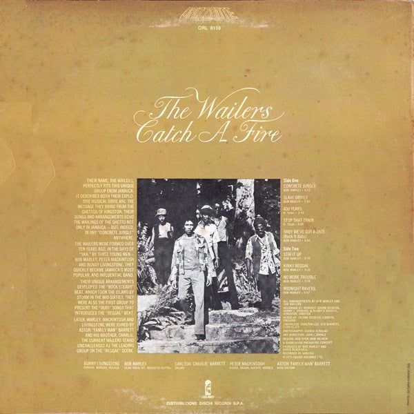 Bob Marley And The Wailers* : Catch A Fire (LP, Album, RE)