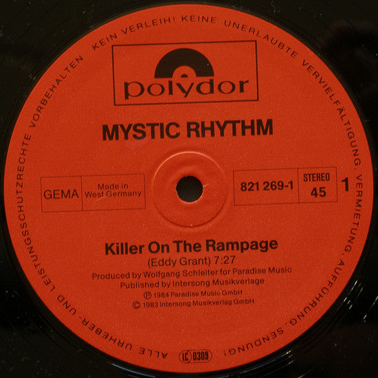Mystic Rhythm : Killer On The Rampage (12", Maxi)