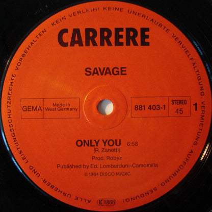 Savage : Only You (12", Maxi)