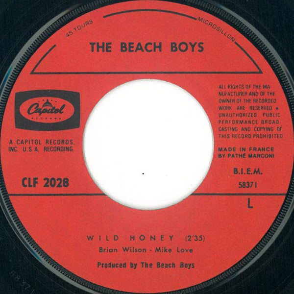 The Beach Boys : Wild Honey (7", Single)