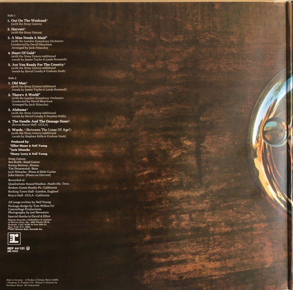 Neil Young : Harvest (LP, Album, RP, Gat)