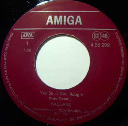 Baccara : Yes Sir, I Can Boogie / Cara Mia (7", Single)