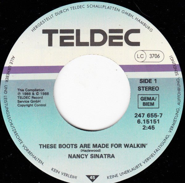 Nancy Sinatra : These Boots Are Made For Walking (7")