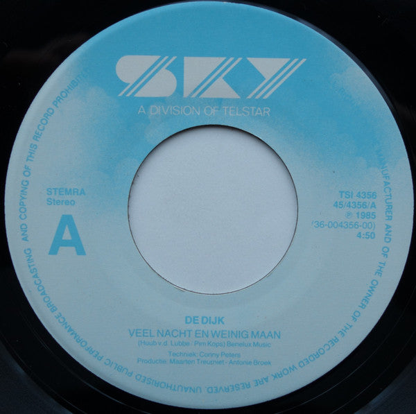 De Dijk : Veel Nacht (En Weinig Maan) / Nergens Zonder Haar (7", Single)