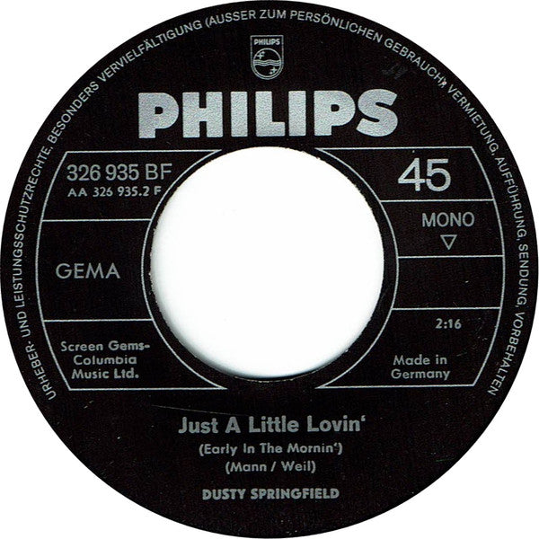 Dusty Springfield : Son-Of-A Preacher Man (7", Single, Mono)