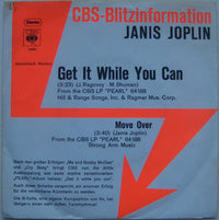 Janis Joplin : Get It While You Can (7", Single, Promo)