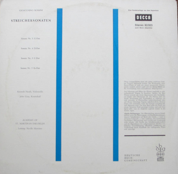 Gioacchino Rossini : Streichersonaten (LP, Club)