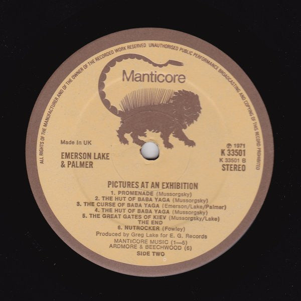 Emerson Lake & Palmer* : Pictures At An Exhibition (Mussorgsky) (LP, Album, RE, Man)