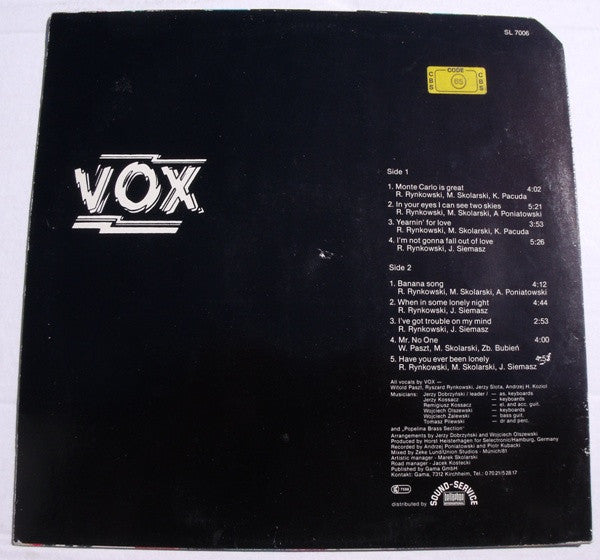 VOX (7) : Vox (LP, Album)