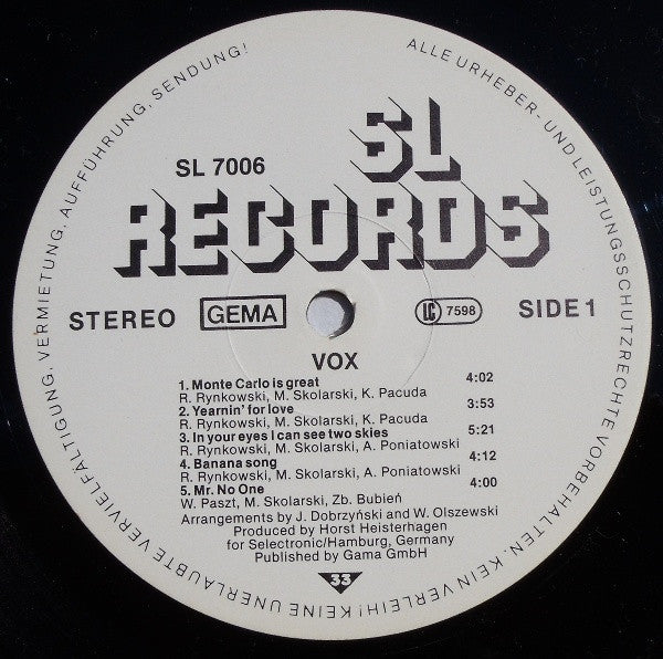 VOX (7) : Vox (LP, Album)