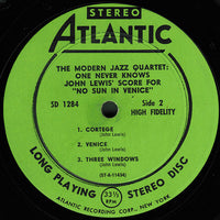 The Modern Jazz Quartet : The Modern Jazz Quartet Plays One Never Knows - Original Film Score For “No Sun In Venice” (LP, Album, Gre)