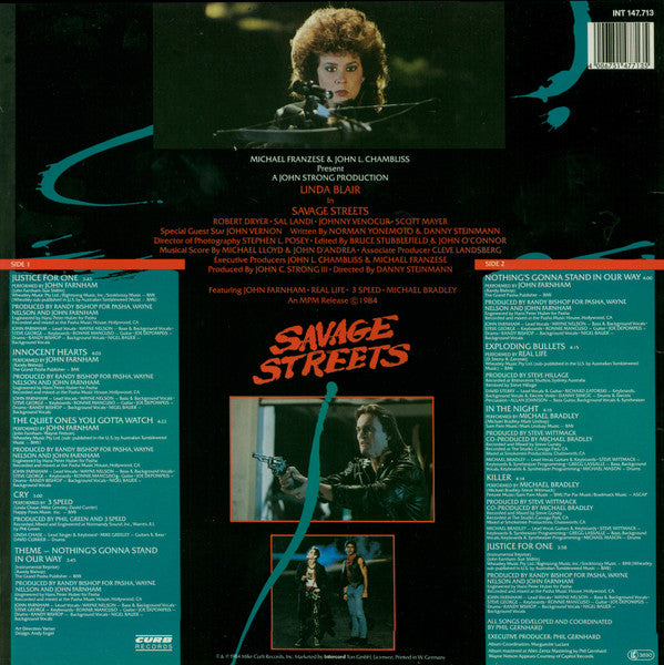 Various : Savage Streets - Music From The Original Motion Picture Soundtrack (LP)
