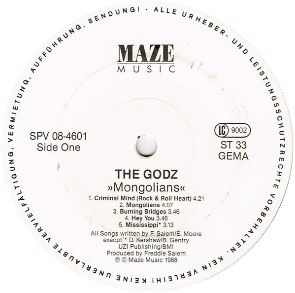 Godz* : Mongolians (LP, Album)