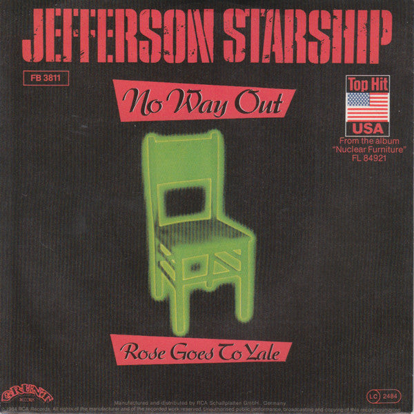 Jefferson Starship : No Way Out (7", Single)