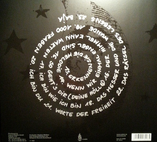 Böhse Onkelz : Schwarz (LP, Album, RE)