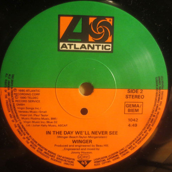Winger : Miles Away / In The Day We'll Never See (7", Single, Promo)