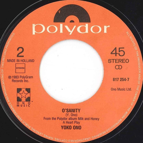 John Lennon : Nobody Told Me (7", Single)