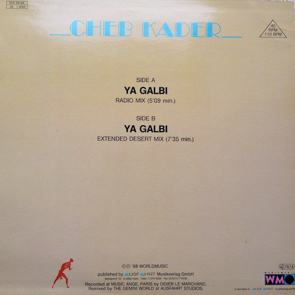 Cheb Kader :  Ya Galbi (12", Maxi)