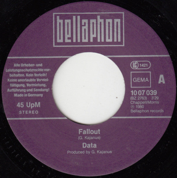 Data (2) : Fallout (7", Single)