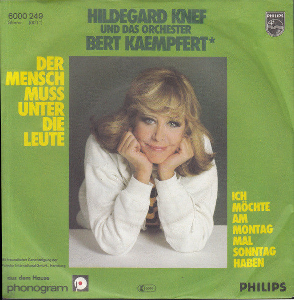 Hildegard Knef Und Das Bert Kaempfert & His Orchestra : Der Mensch Muss Unter Die Leute (7", Single)