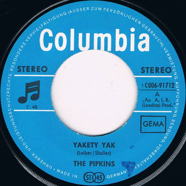 The Pipkins : Yakety Yak (7", Single)