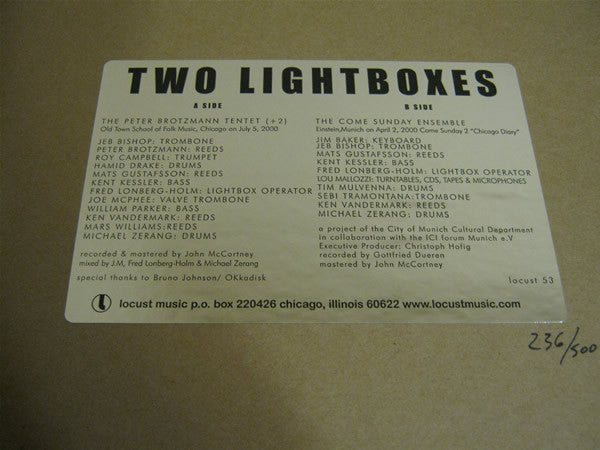 The Lightbox Orchestra : Two Lightboxes (LP, Ltd, Num)