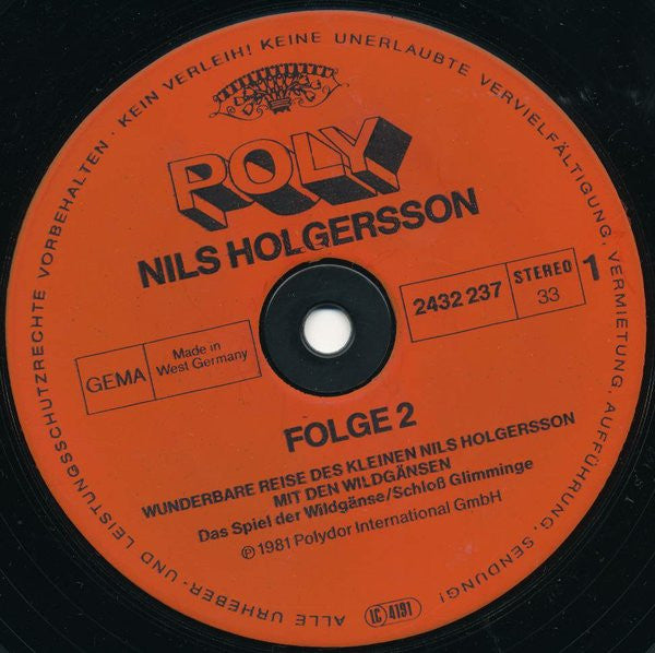 Selma Lagerlöf : Nils Holgersson - Wunderbare Reise Des Kleinen Nils Holgersson Mit Den Wildgänsen - Folge  2 (LP, Inj)