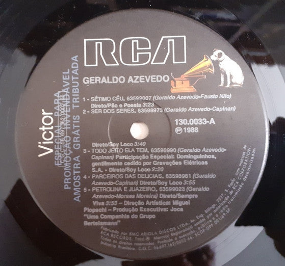 Geraldo Azevedo : Eterno Presente (LP, Album)