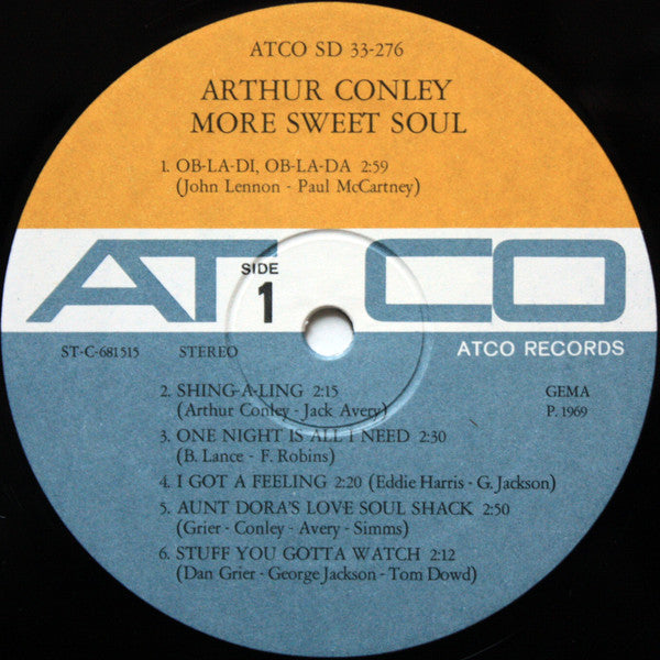 Arthur Conley : More Sweet Soul (LP, Album)