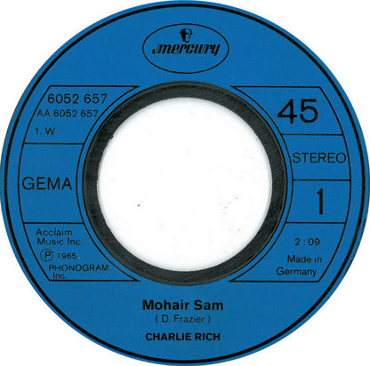Charlie Rich : Mohair Sam (7", Single, RE)
