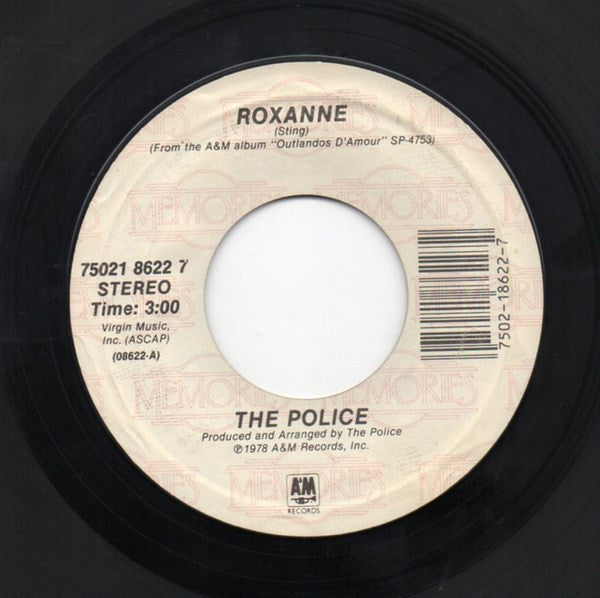 The Police : Roxanne / Can't Stand Losing You (7", Single, RE)