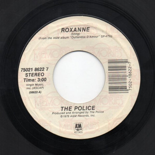 The Police : Roxanne / Can't Stand Losing You (7", Single, RE)