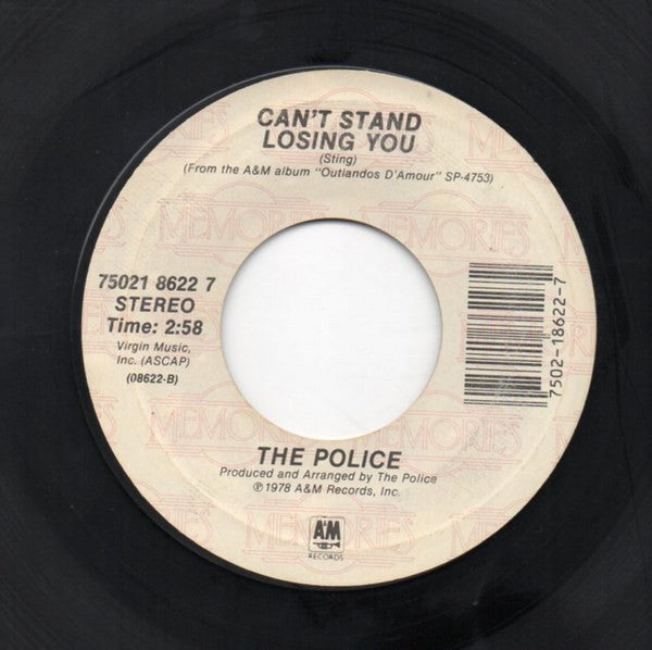 The Police : Roxanne / Can't Stand Losing You (7", Single, RE)