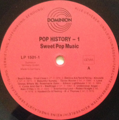 Various : Pop History (The Fabulous 60ies And 70ies Beat · Pop · Flower Power)  (5xLP, Comp)