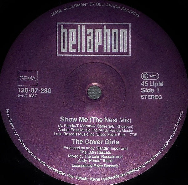 The Cover Girls : Show Me (12", Maxi)