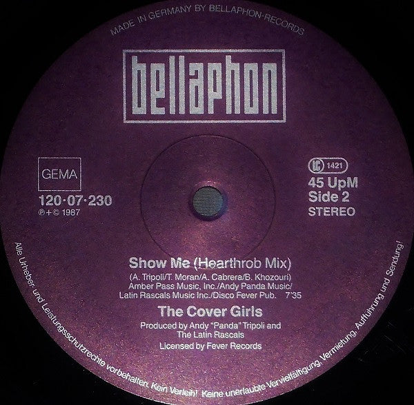 The Cover Girls : Show Me (12", Maxi)