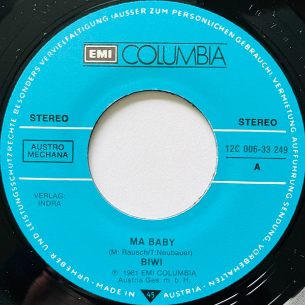 Biwi : Ma Baby (7", Single)