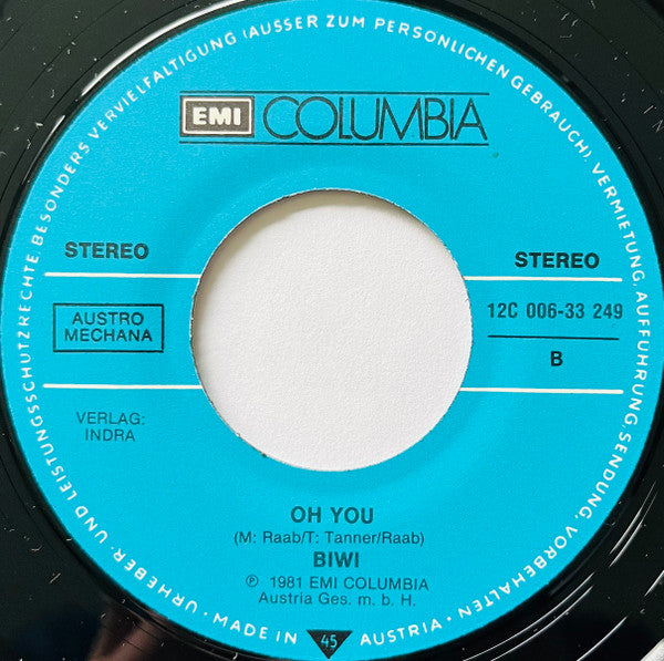 Biwi : Ma Baby (7", Single)