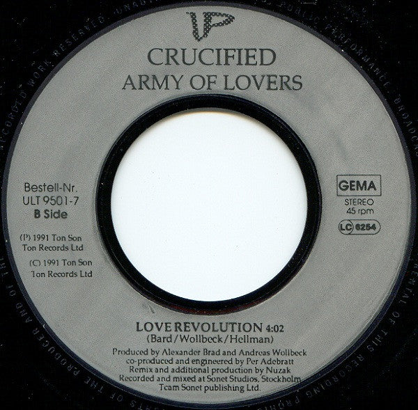 Army Of Lovers : Crucified (7", Single)