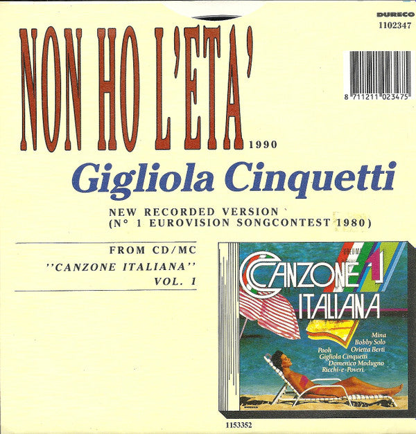Gigliola Cinquetti, Dino (7) : Non Ho L'eta 1990 / Gli Occhi Miei (7", Single)