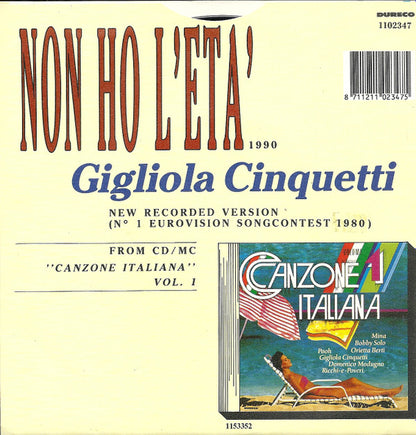 Gigliola Cinquetti, Dino (7) : Non Ho L'eta 1990 / Gli Occhi Miei (7", Single)