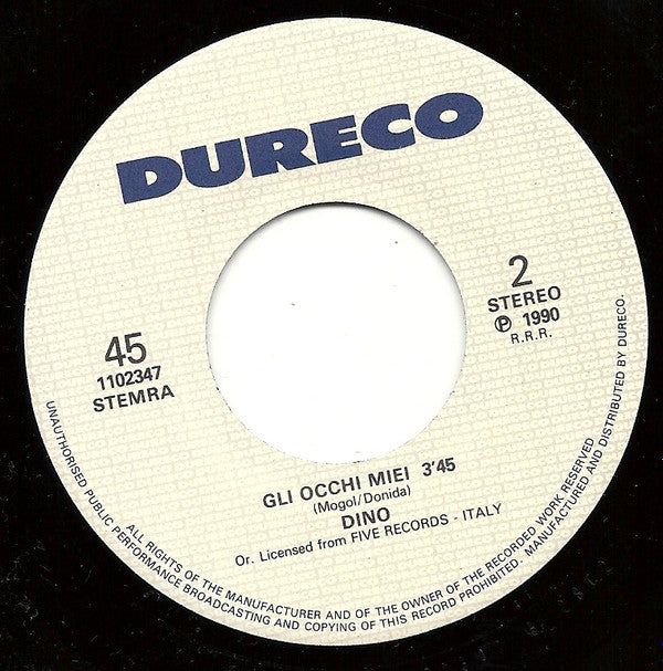 Gigliola Cinquetti, Dino (7) : Non Ho L'eta 1990 / Gli Occhi Miei (7", Single)