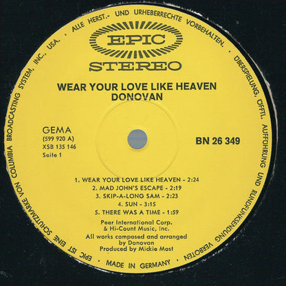 Donovan : Wear Your Love Like Heaven (LP, Album)