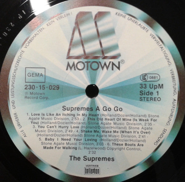 The Supremes : A Go Go (LP, Album, RE)