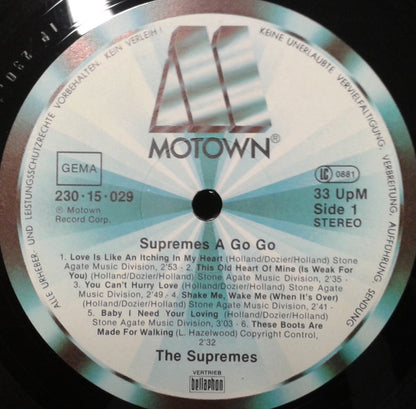The Supremes : A Go Go (LP, Album, RE)