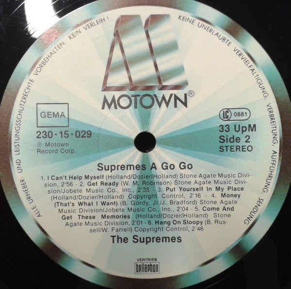 The Supremes : A Go Go (LP, Album, RE)