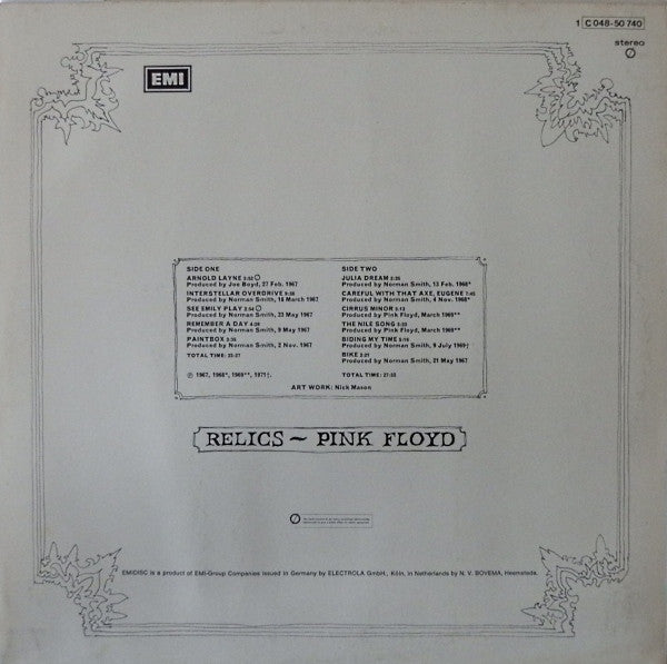 Pink Floyd : Relics (LP, Comp, RE)