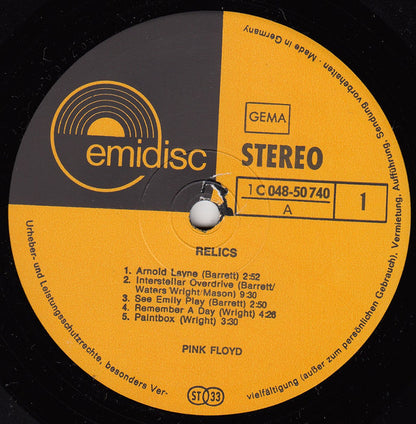 Pink Floyd : Relics (LP, Comp, RE)