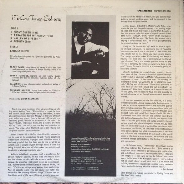 McCoy Tyner : Sahara (LP, Album, RP, San)